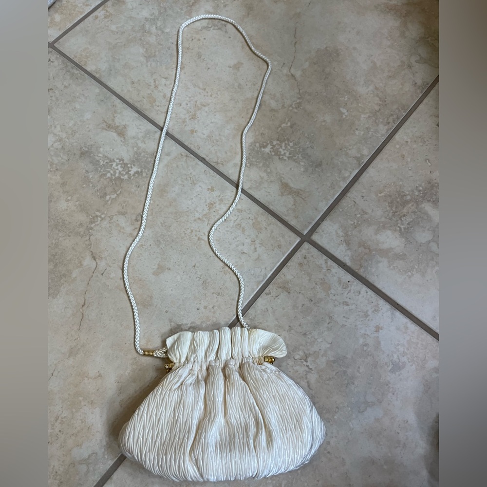 Off White Crepe Purse